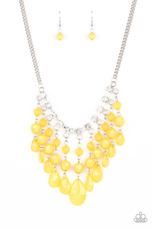 Social Network (Yellow Necklace) by Paparazzi Accessories