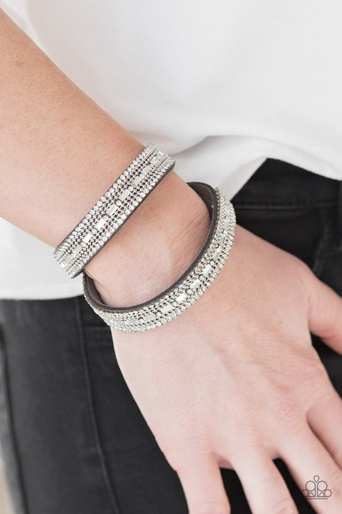 Shimmer And Sass (Silver Bracelet) by Paparazzi Accessories