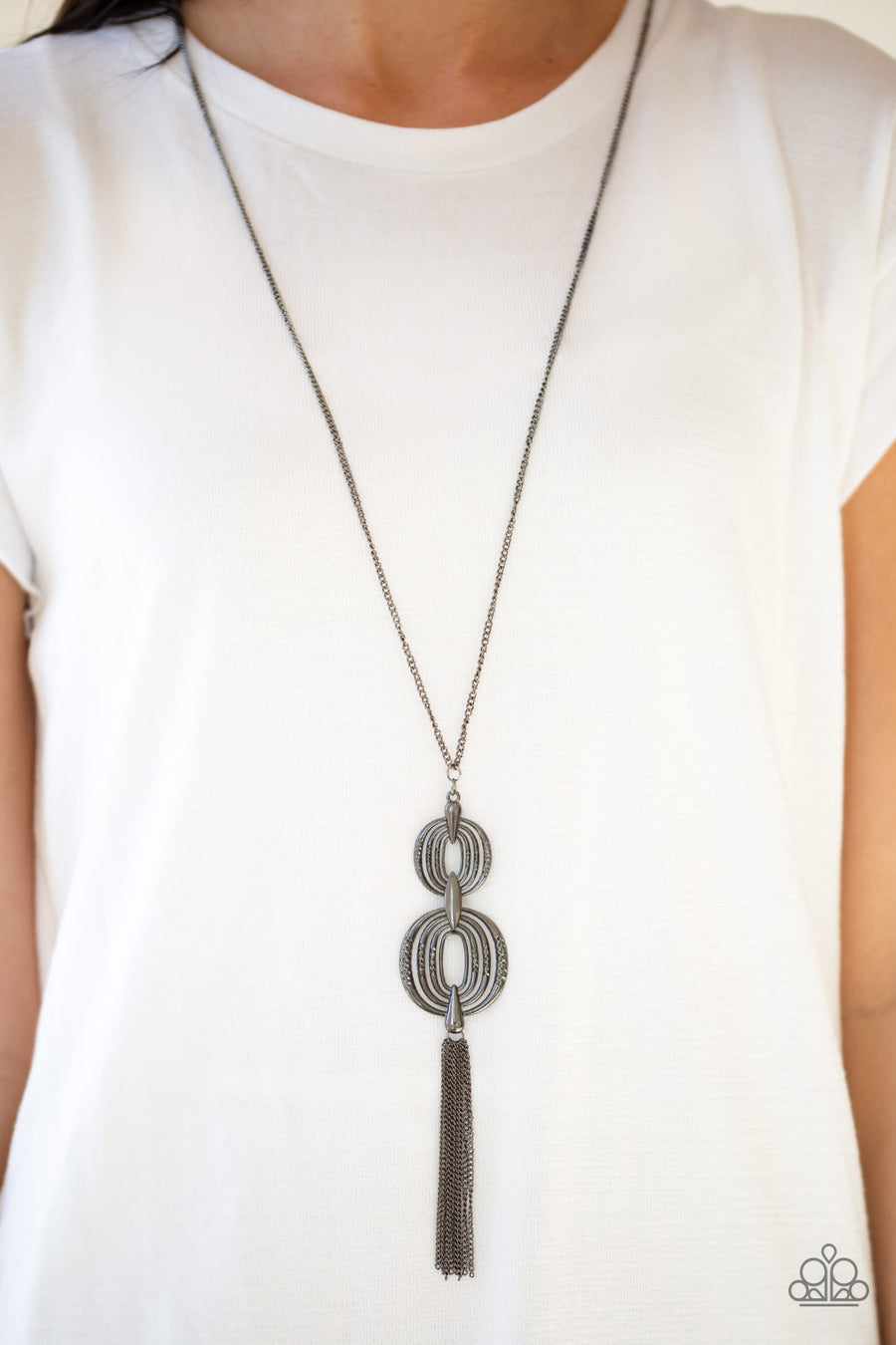 Timelessly Tassled (Black Necklace) by Paparazzi Accessories