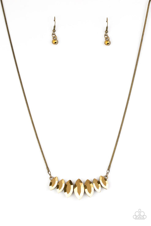 Leading Lady (Brass Necklace) by Paparazzi Accessories