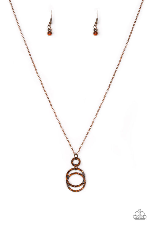 Timeless Trio (Copper Necklace) by Paparazzi Accessories