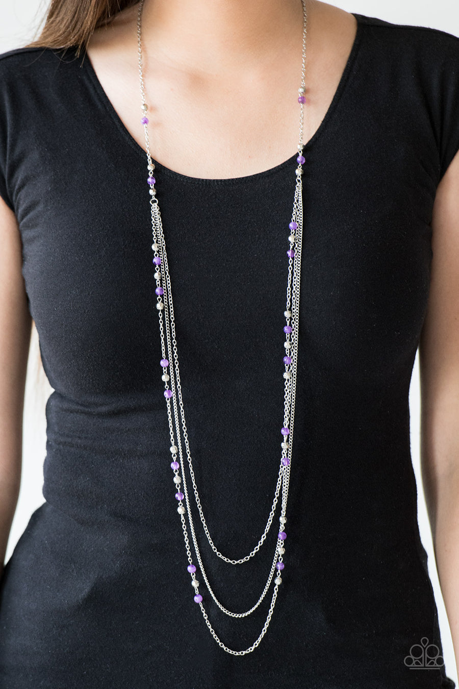 Colorful Cadence (Purple Necklace) by Paparazzi Accessories