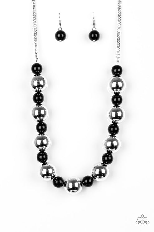 Top Pop (Black Necklace) by Paparazzi Accessories