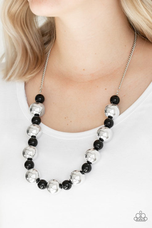 Top Pop (Black Necklace) by Paparazzi Accessories