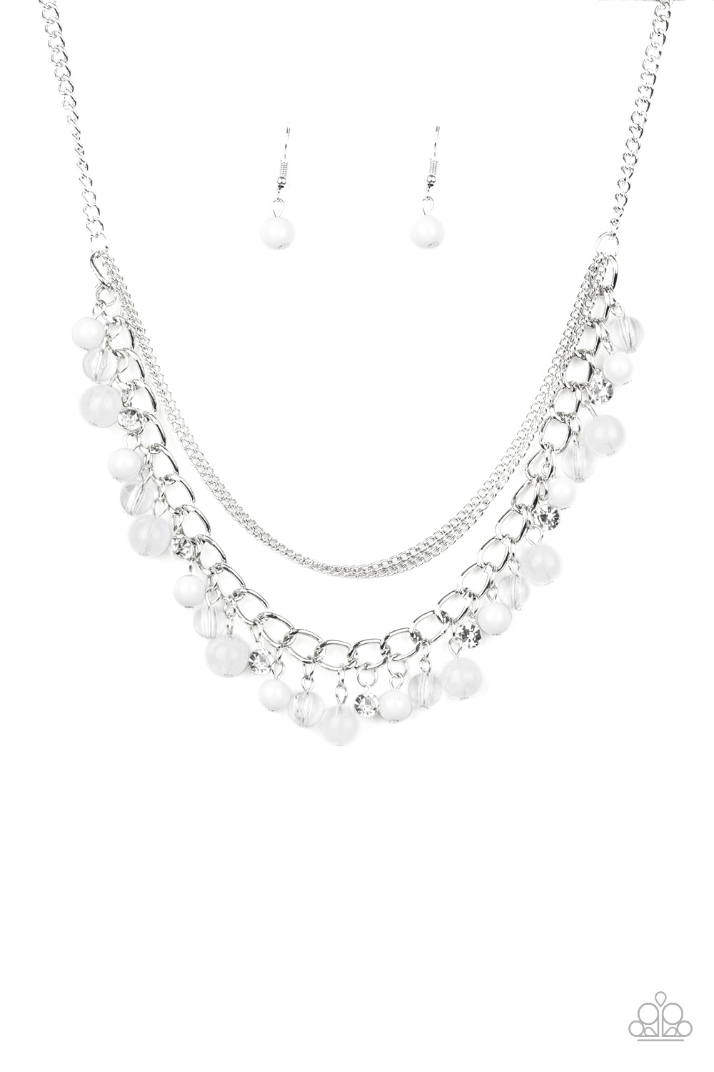 Wait And Sea (White Necklace) by Paparazzi Accessories