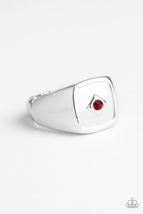 Immortal (Men's Red Ring) by Paparazzi Accessories