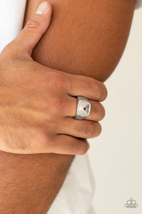 Immortal (Men's Red Ring) by Paparazzi Accessories