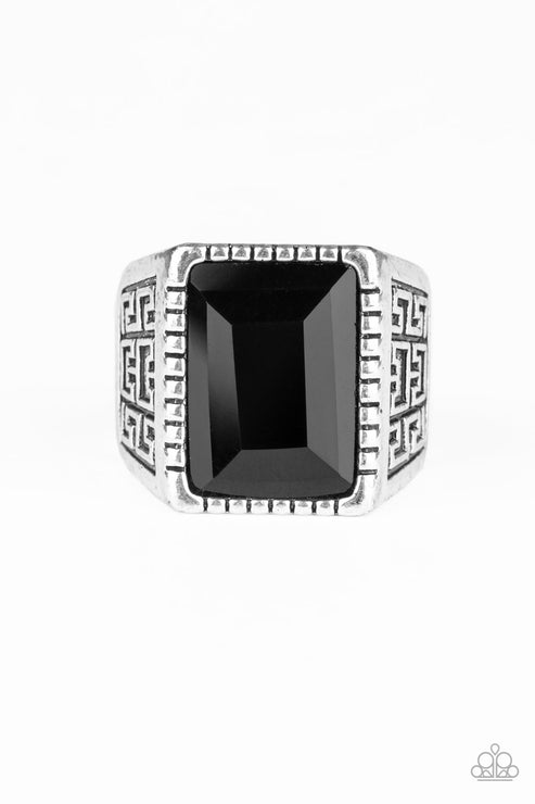 Winning Attitude (Men's Black Ring) by Paparazzi Accessories