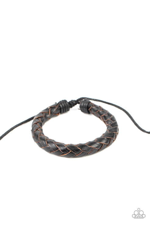 Homespun Comfort (Black Bracelet) by Paparazzi Accessories