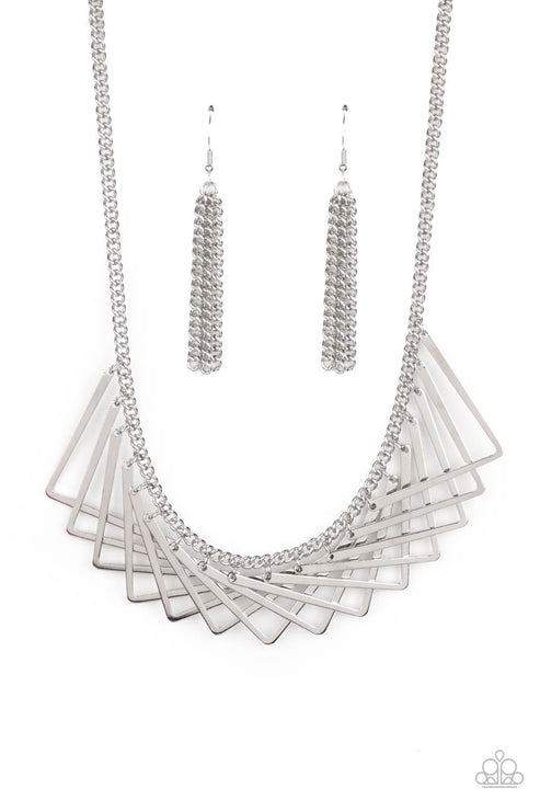 Metro Mirage (Silver Necklace) by Paparazzi Accessories