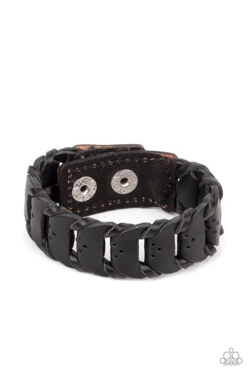 Knocked For A Loop (Black Bracelet) by Paparazzi Accessories