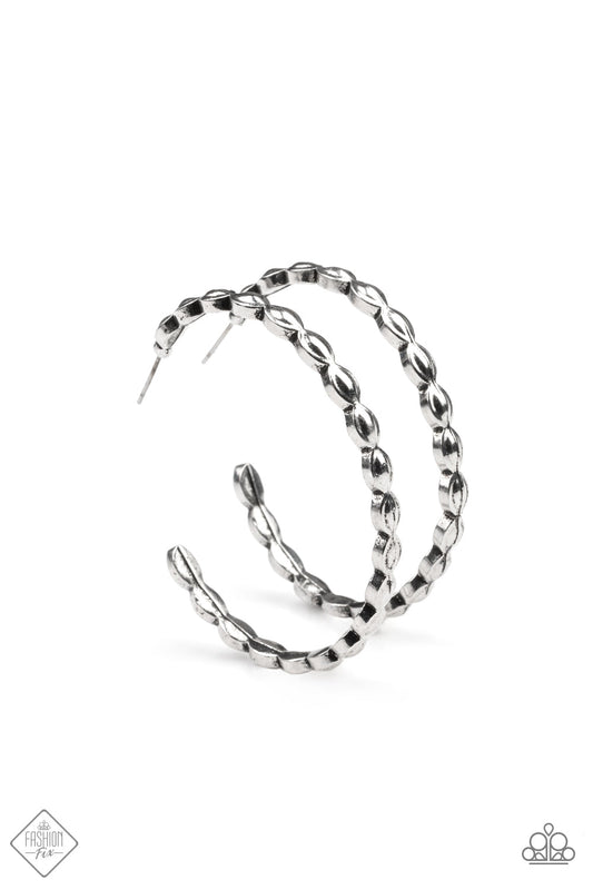 Hoop Hype (Silver Earrings) by Paparazzi Accessories