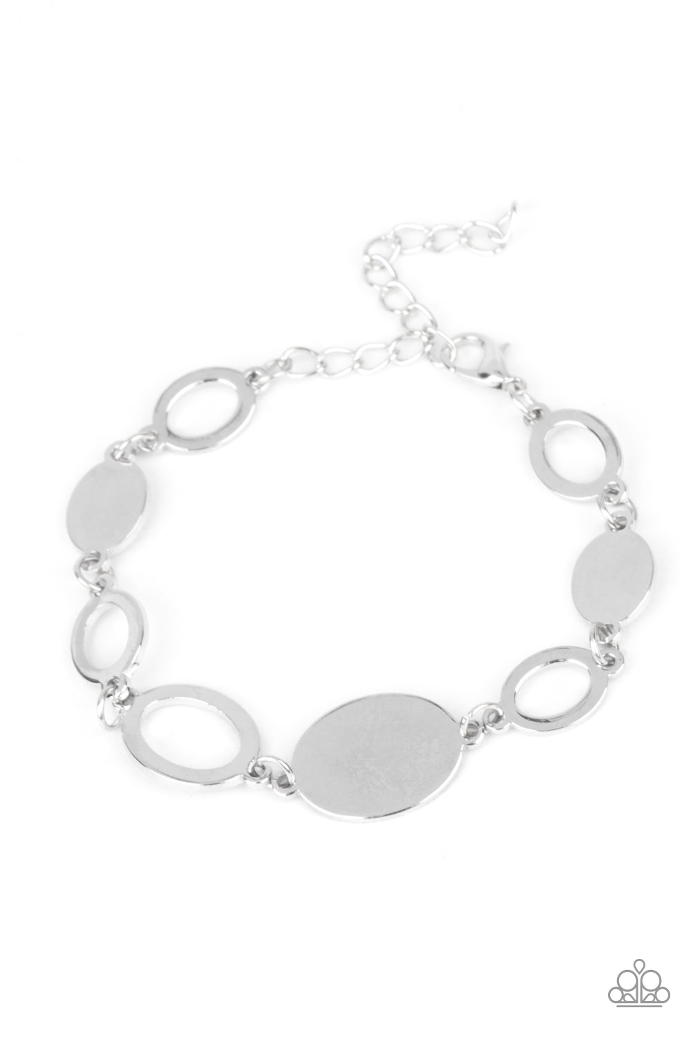 Oval And Out (Silver Bracelet) by Paparazzi Accessories