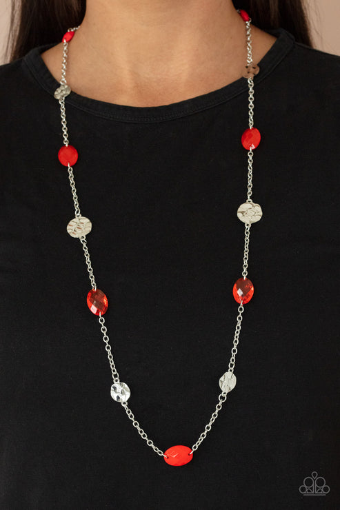 Glossy Glamorous (Red Necklace) by Paparazzi Accessories