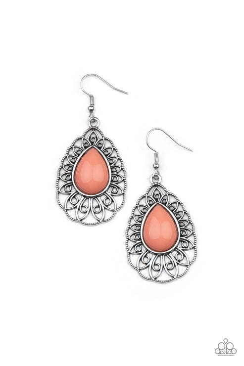 Dream Staycation (Orange Earrings) by Paparazzi Accessories