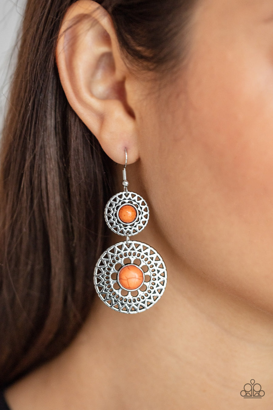 Sunny Sahara (Orange Earrings) by Paparazzi Accessories