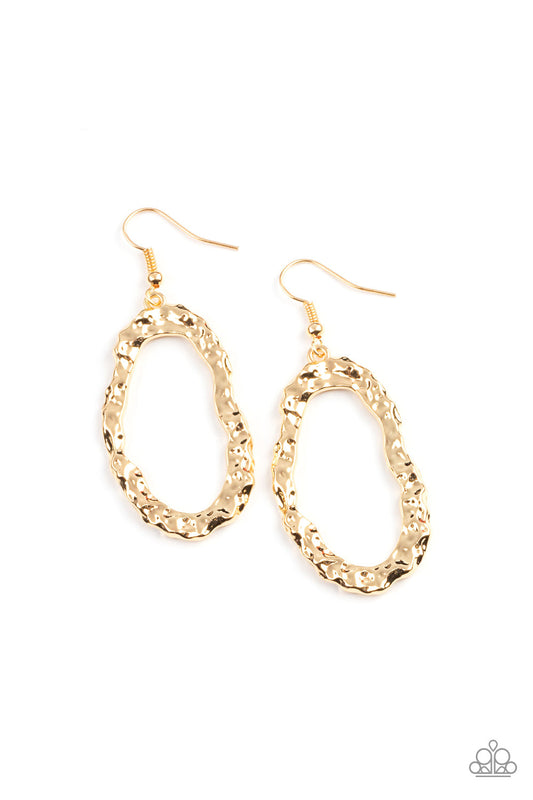 Artifact Checker (Gold Earrings) by Paparazzi Accessories