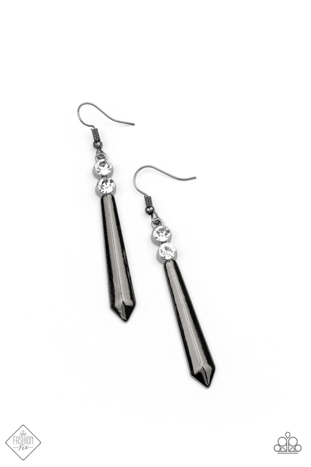 Sparkle Stream (Black Earrings) by Paparazzi Accessories