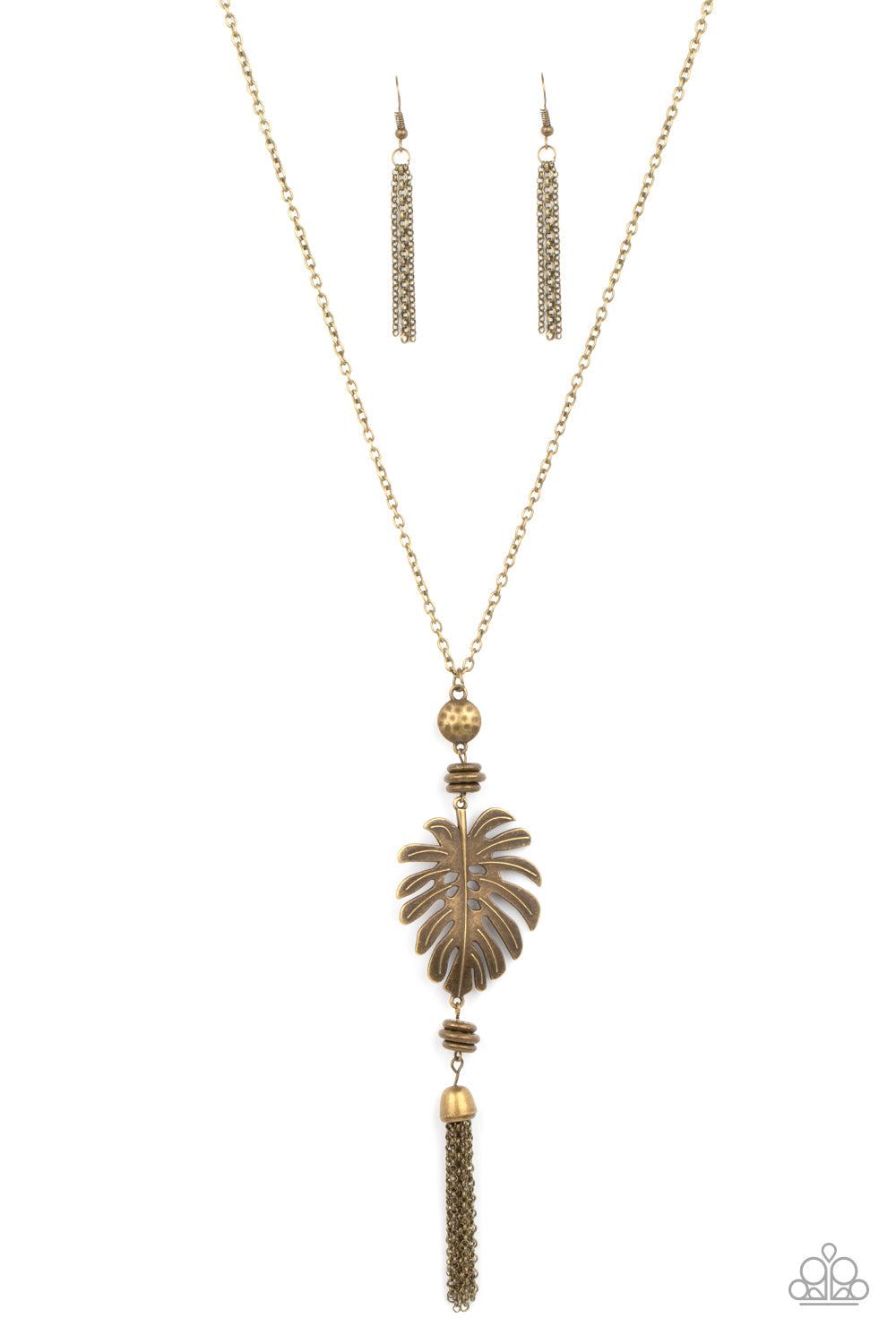 Palm Promenade (Brass Necklace) by Paparazzi Accessories