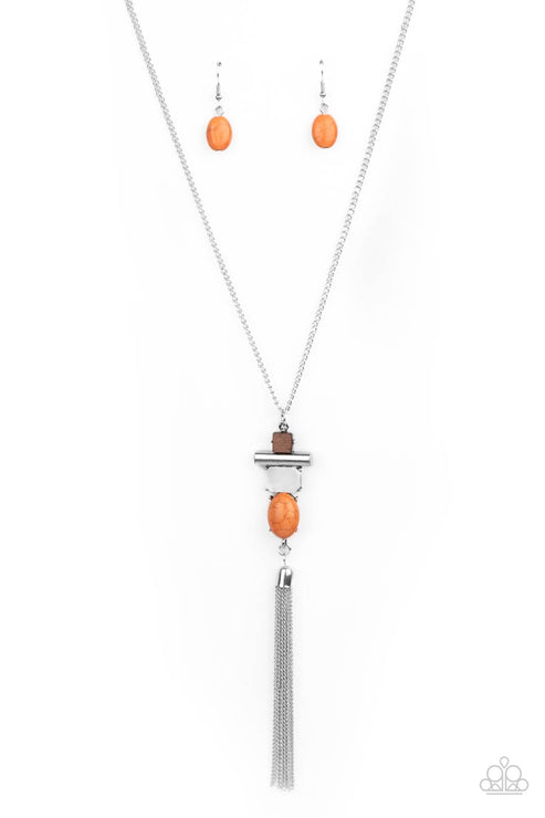 Natural Novice (Orange Necklace) by Paparazzi Accessories