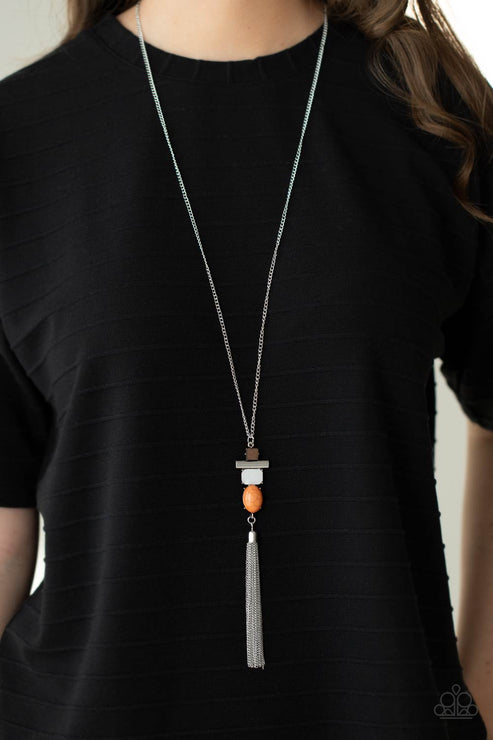 Natural Novice (Orange Necklace) by Paparazzi Accessories