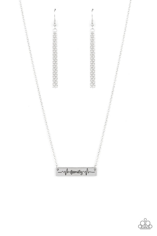 Living The Mom Life (Silver Necklace) by Paparazzi Accessories