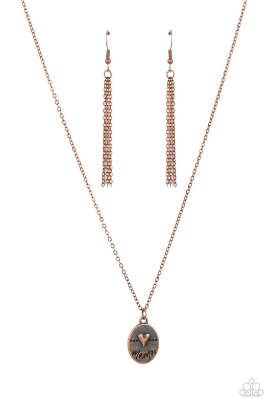 They Call Me Mama (Copper Necklace) by Paparazzi Accessories