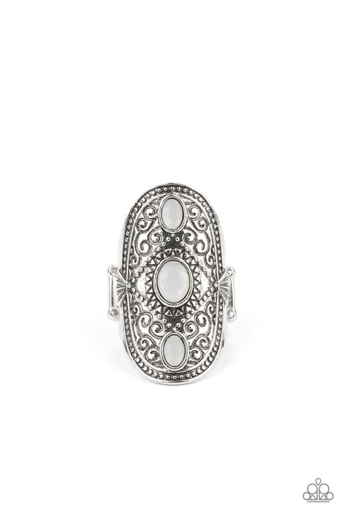 Promenade Paradise (White Ring) by Paparazzi Accessories