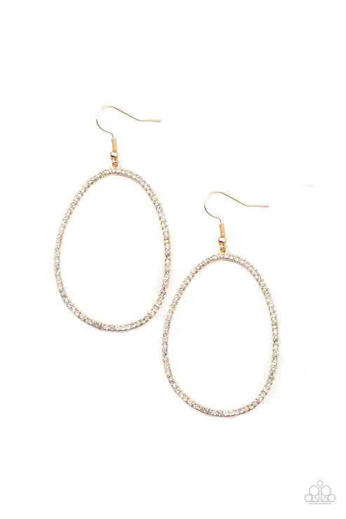 Oval-ruled (Gold Earrings) by Paparazzi Accessories