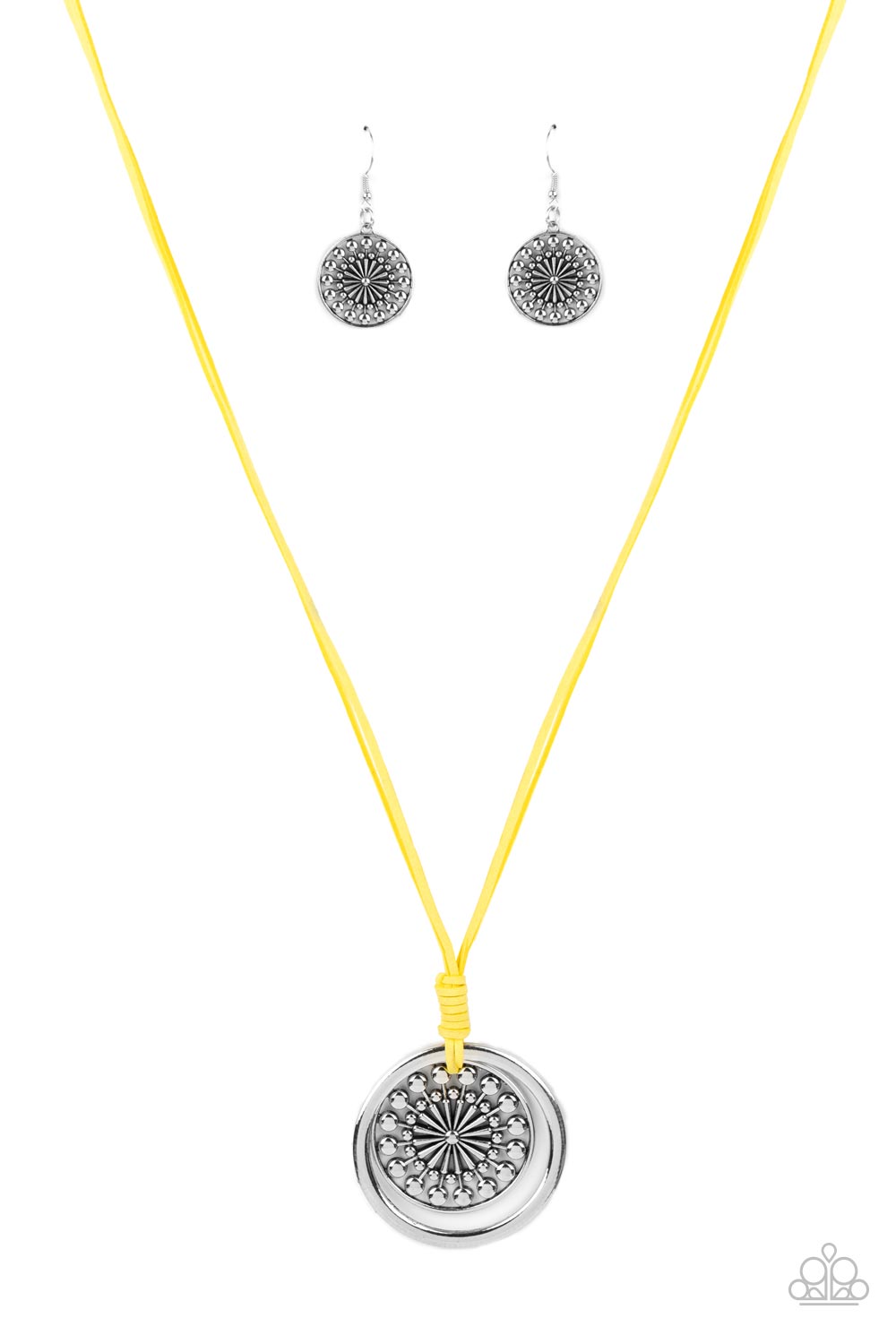 One Mandala Show (Yellow Necklace) by Paparazzi Accessories