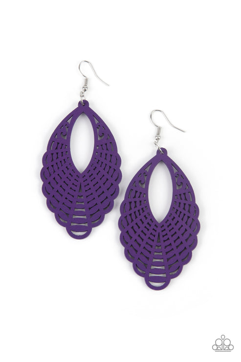 Tahiti Tankini (Purple Earrings) by Paparazzi Accessories