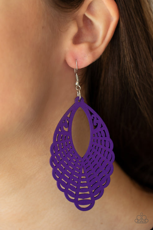 Tahiti Tankini (Purple Earrings) by Paparazzi Accessories