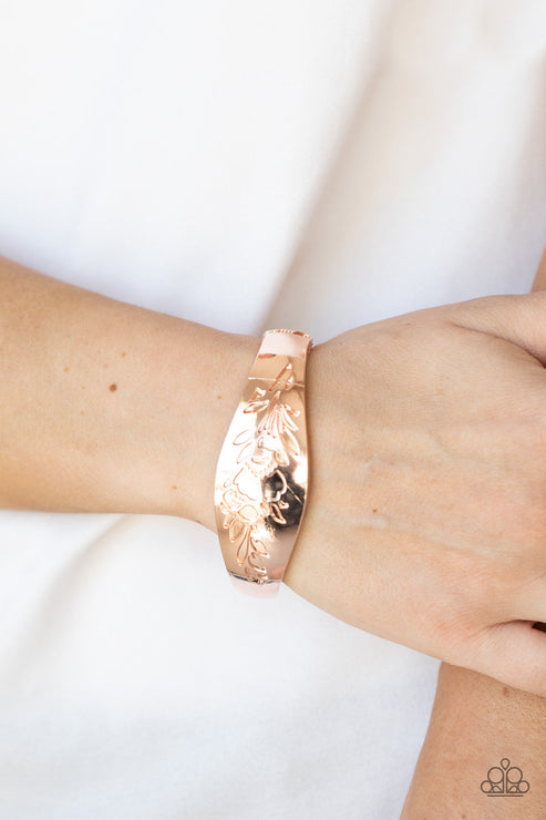 Fond Of Florals (Rose Gold Bracelet) by Paparazzi Accessories