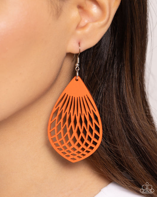 Caribbean Coral (Orange Earrings) by Paparazzi Accessories