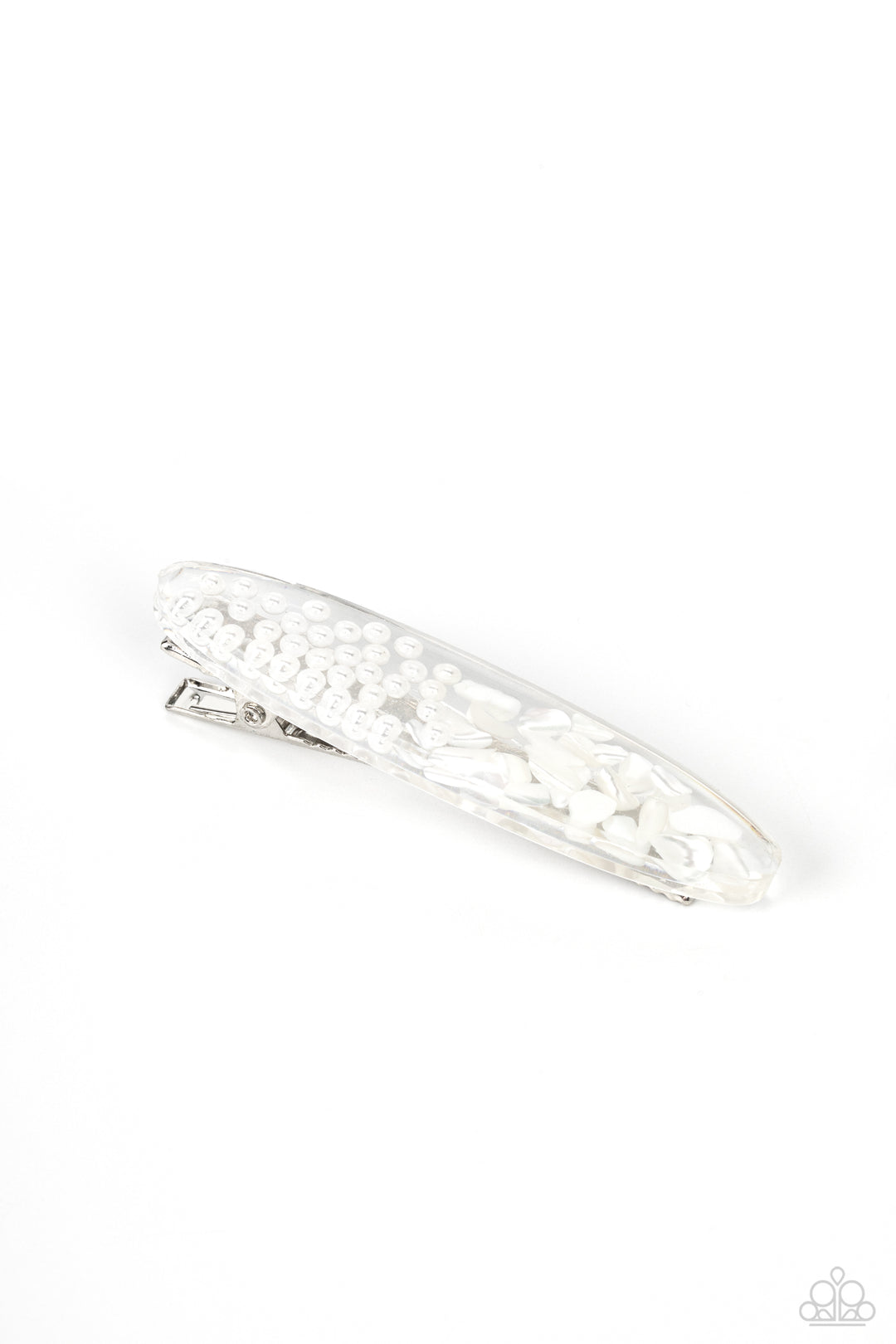 Sea Story (White Hair Clip) by Paparazzi Accessories