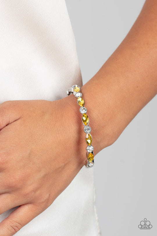 Petitely Powerhouse (Yellow Bracelet) by Paparazzi Accessories