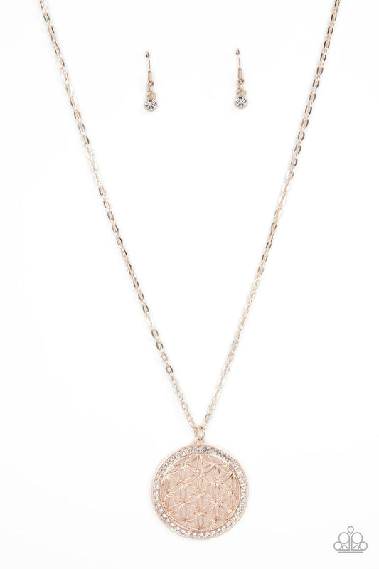 Tearoom Twinkle (Rose Gold Necklace) by Paparazzi Accessories