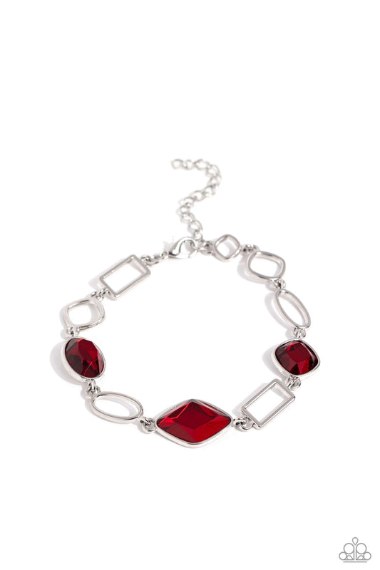 Dazzle For Days (Red Bracelet) by Paparazzi Accessories