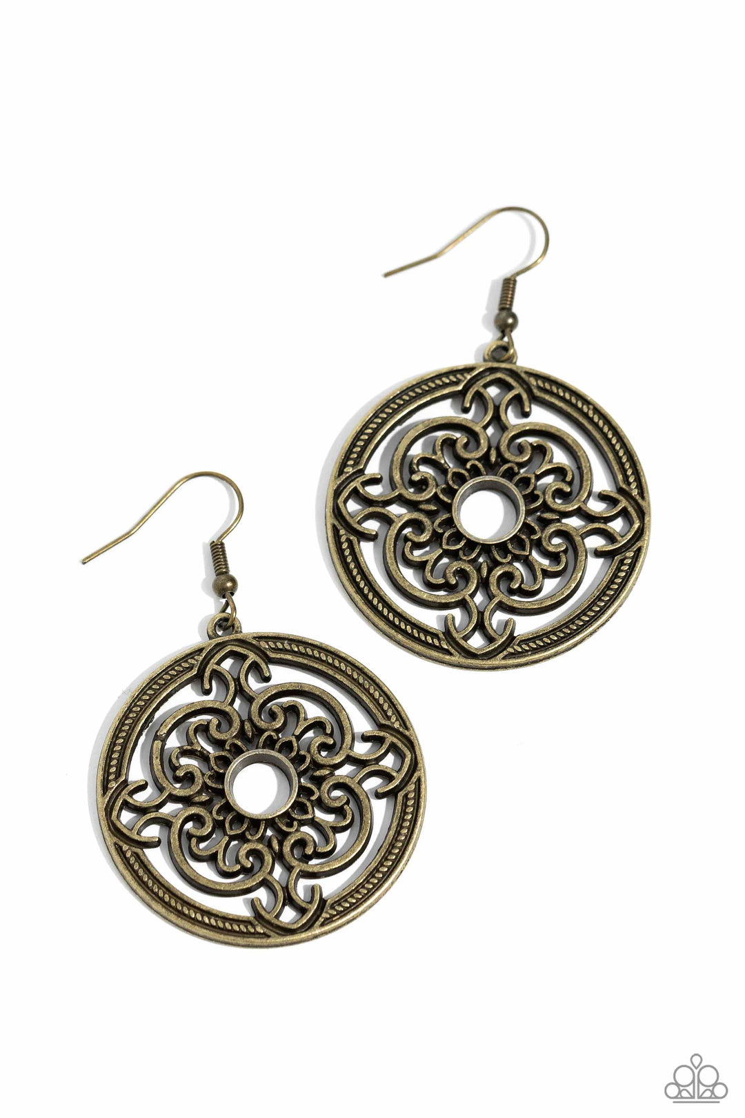 Mandala Meditation (Brass Earrings) by Paparazzi Accessories