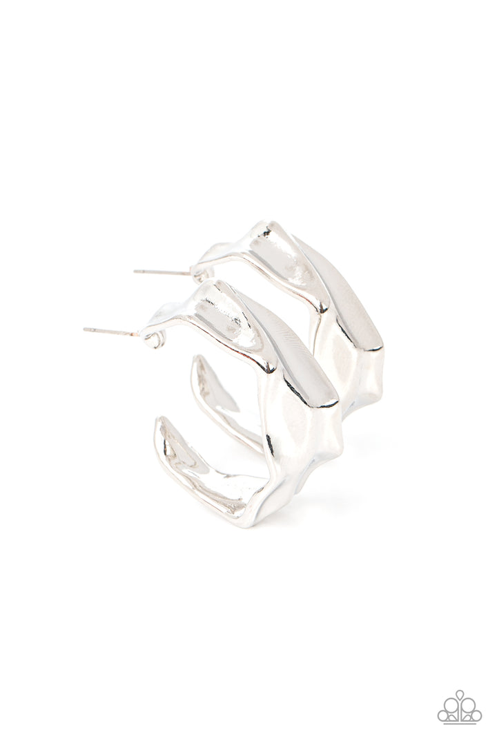 Cutting Edge Couture (Silver Earrings) by Paparazzi Accessories