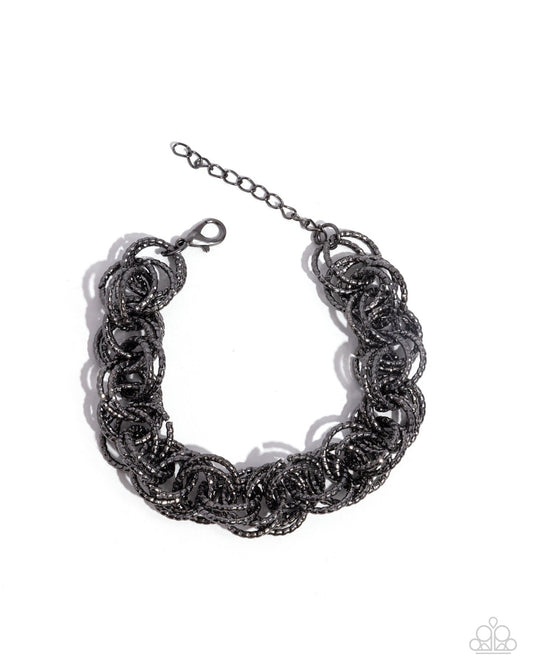 Audible Shimmer (Black Bracelet) by Paparazzi Accessories
