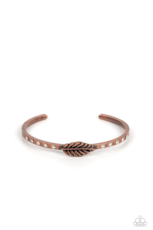 Free-Spirited Shimmer (Copper Bracelet) by Paparazzi Accessories