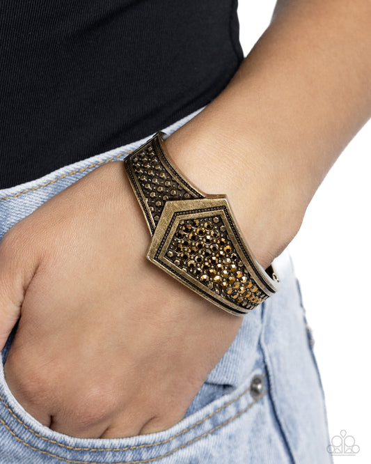 Order Of The Arrow (Brass Bracelet) by Paparazzi Accessories