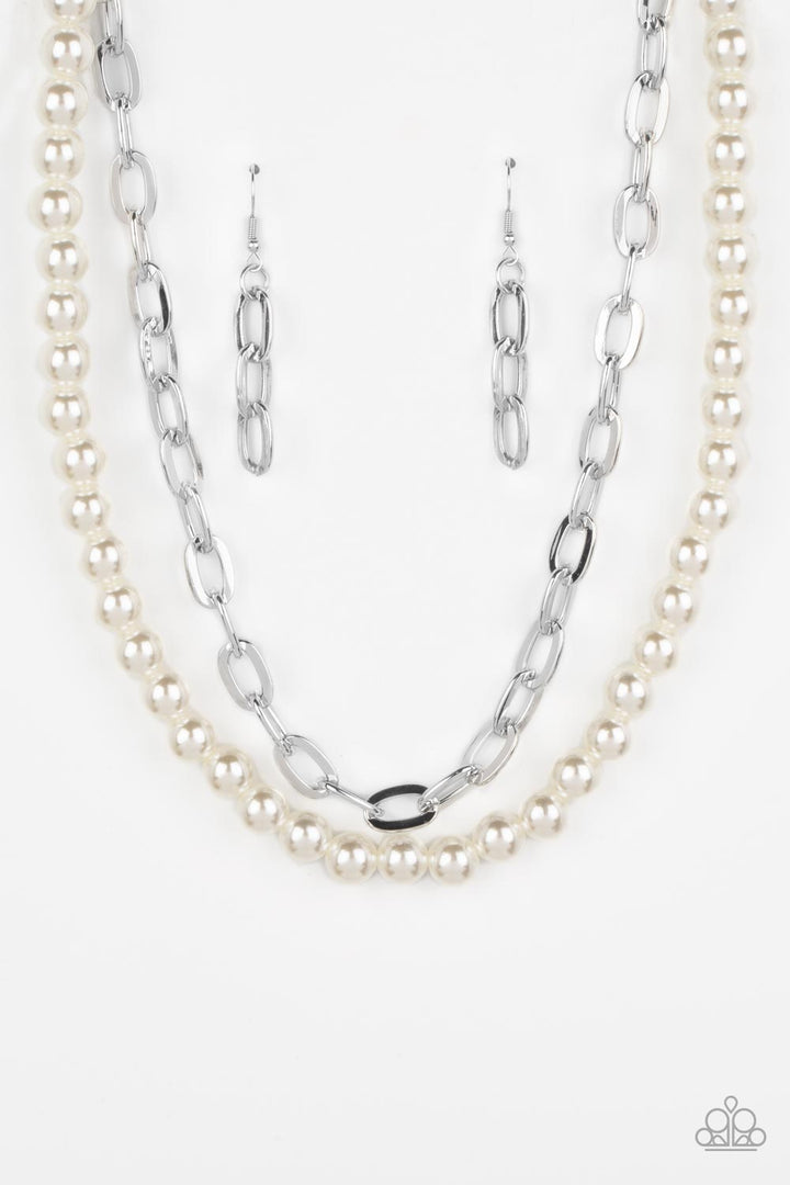 Suburban Yacht Club (White Necklace) by Paparazzi Accessories