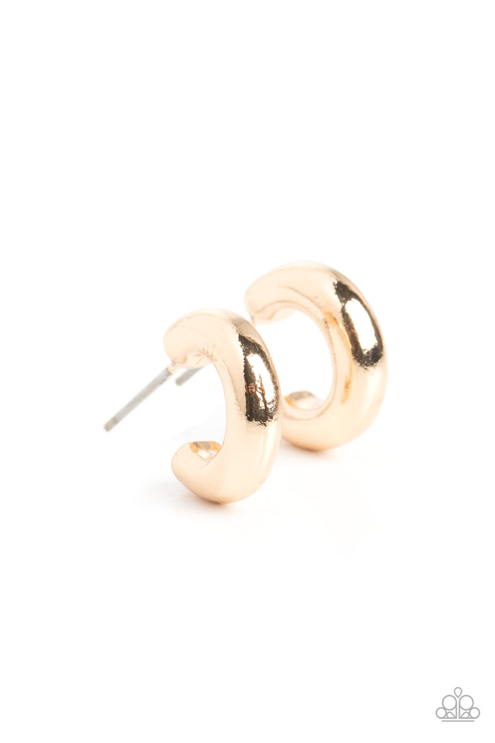 Catwalk Curls (Gold Earrings) by Paparazzi Accessories