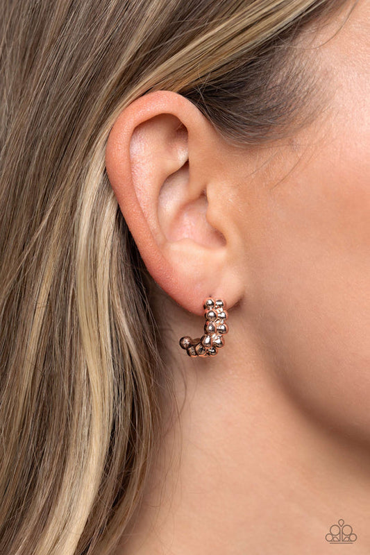 Bubbling Beauty (Rose Gold Earrings) by Paparazzi Accessories