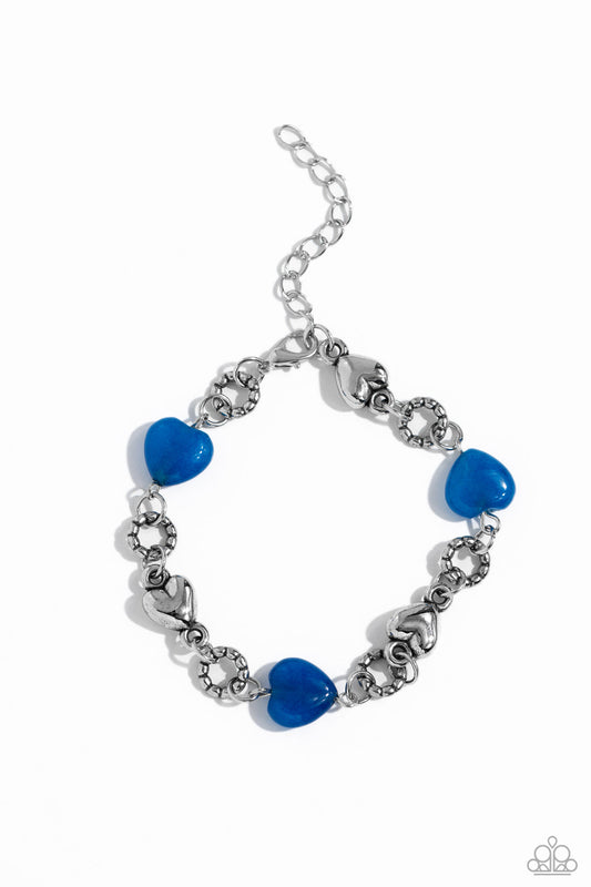 I Can Feel Your Heartbeat (Blue Bracelet) by Paparazzi Accessories