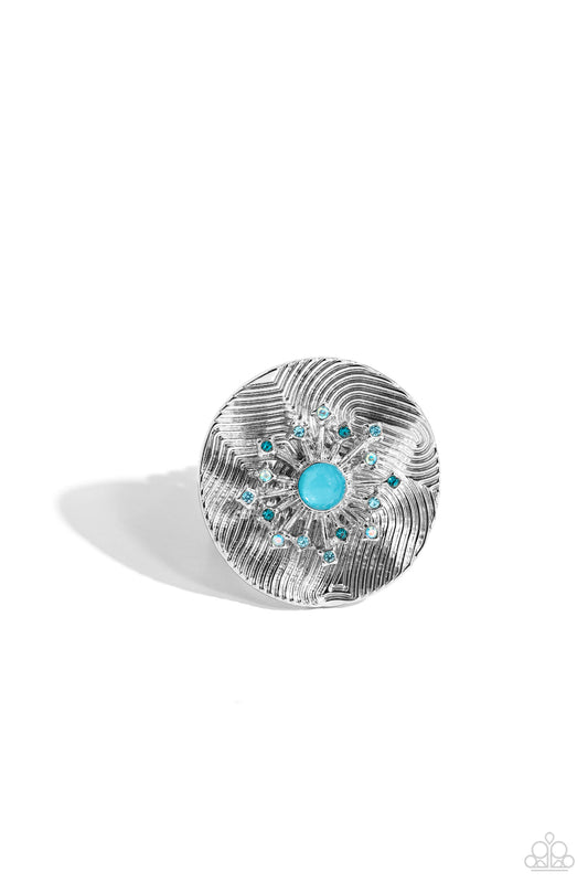 Seriously Sunburst (Blue Ring) by Paparazzi Accessories