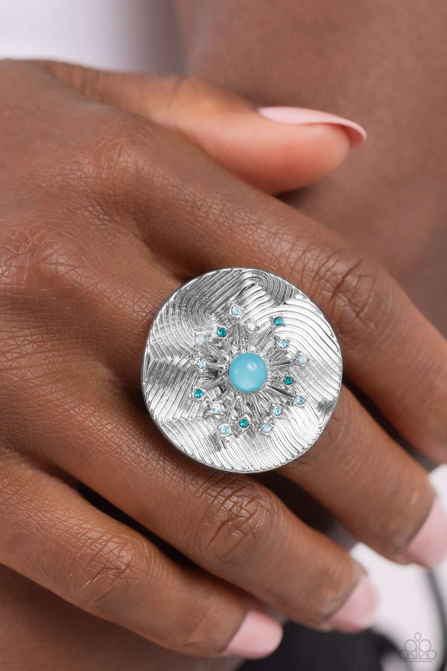 Seriously Sunburst (Blue Ring) by Paparazzi Accessories