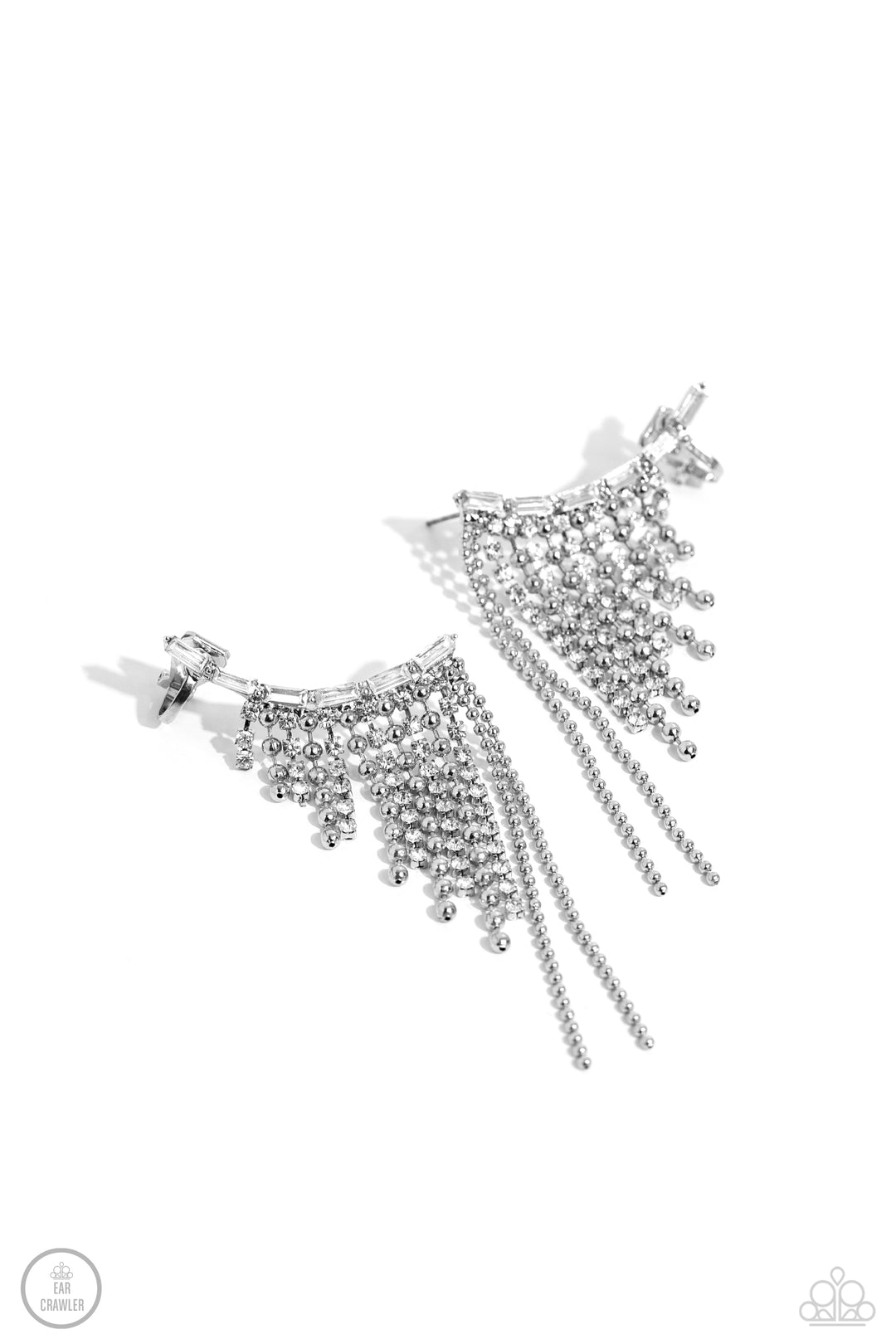 Tapered Tease (White Earrings) by Paparazzi Accessories